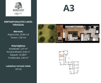 Horgony Lakópark, Agárd - A3 lakás