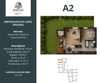 Horgony Lakópark, Agárd - A2 lakás