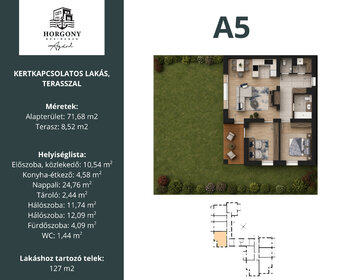 Horgony Lakópark, Agárd - A5 lakás